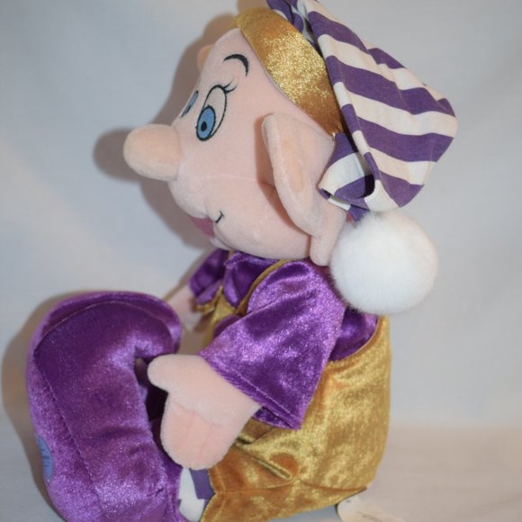 Disney Store Christmas Dopey Plush Snow White Dwarf Elf Jingle Hat - Picture 5 of 7
